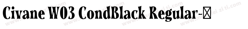 Civane W03 CondBlack Regular字体转换